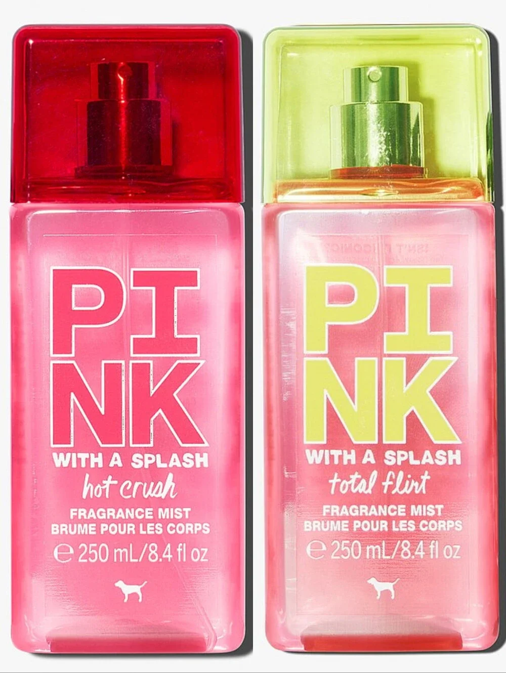 PINK Victoria's Secret Hot Crush & Total Flirt Fragrance Mist Set NEW